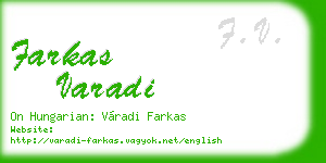 farkas varadi business card